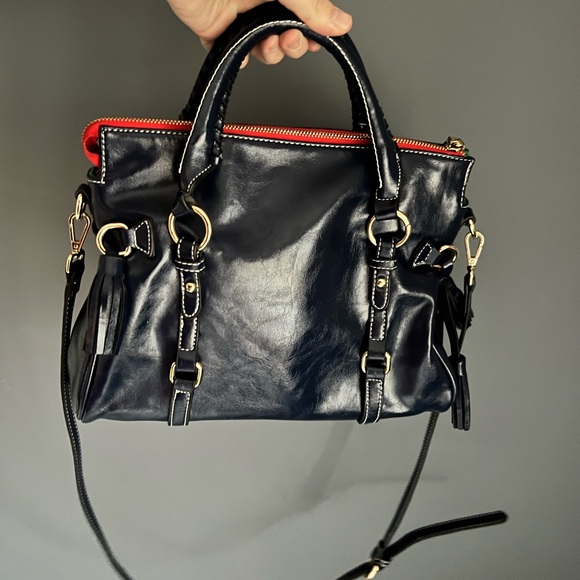 Dooney & Bourke Navy Florentine Satchel Handbag - Picture 9 of 12